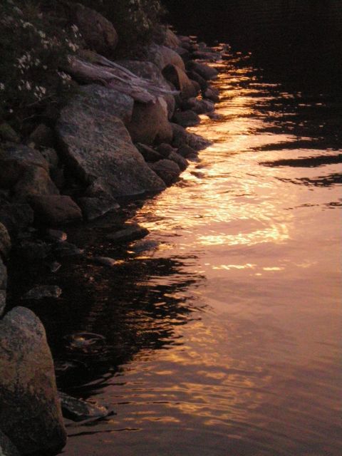 Ich hatte direkt an einem See gezeltet