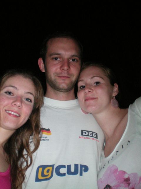 Claudia aus Mexico (links) wohnt auch bei uns.. Yo und Anja