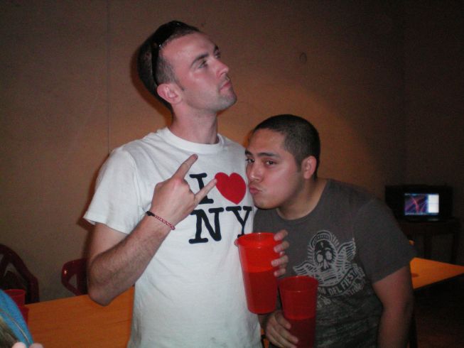 Esteban und links mein Zimmernachbar Arnaud